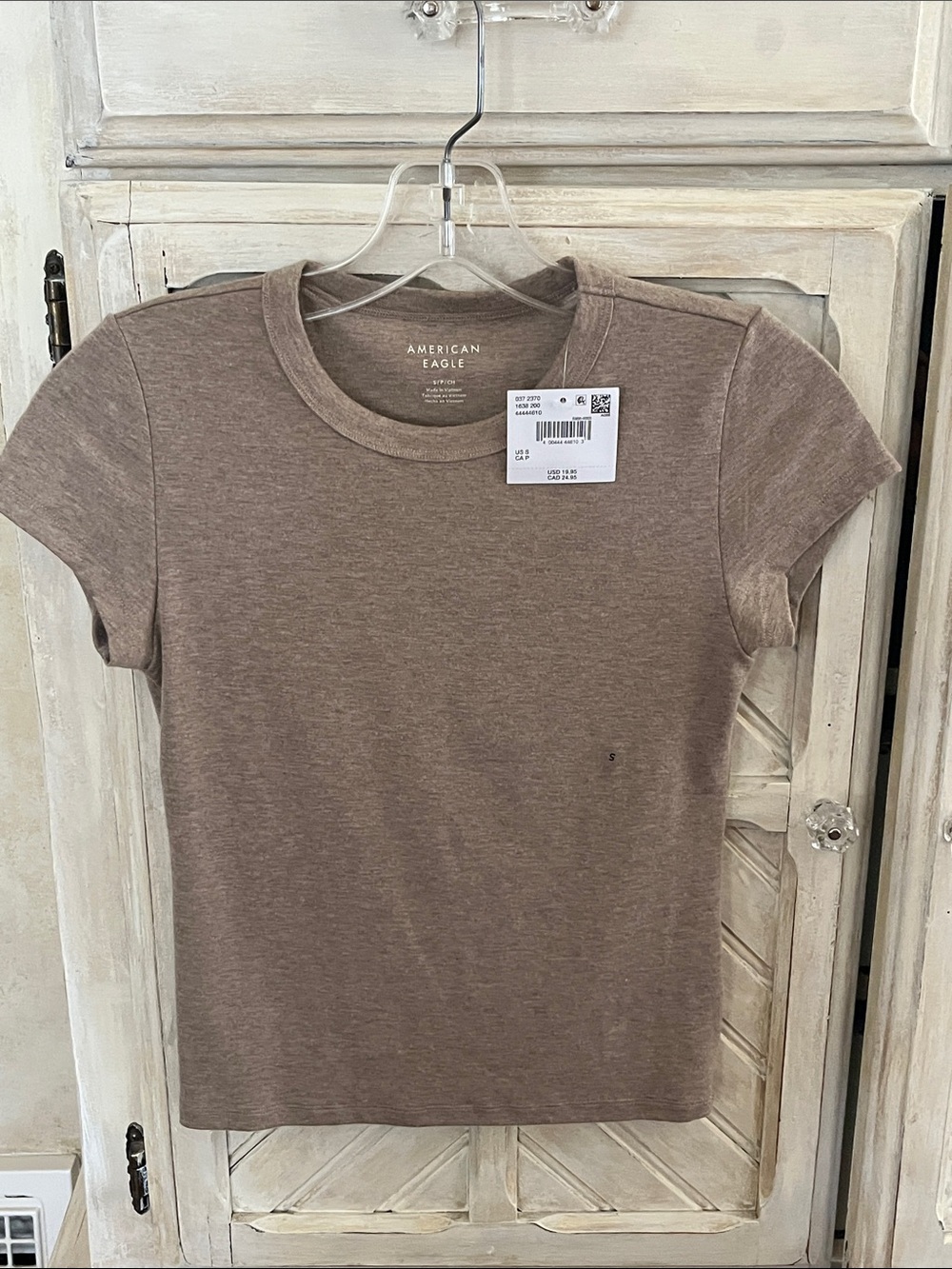 NWT AEO Tee Heather Brown Color Size Small